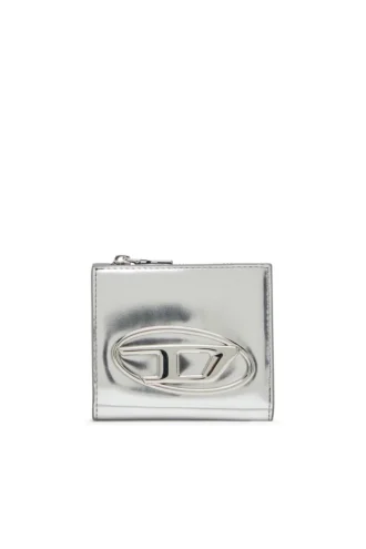 1dr bi fold zip l Bi-fold card holder in mirrored leather