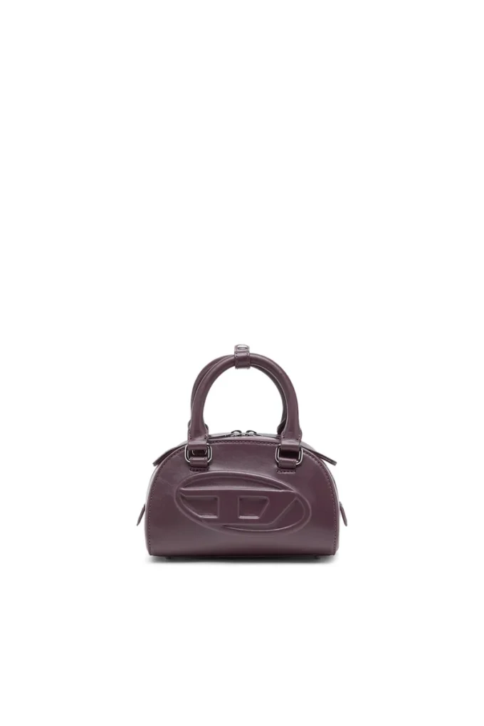 1dr dome crossbody 1DR Dome-Mini bowling bag in burgundy leather 1dr dome crossbody 1DR Dome-Mini bowling bag in burgundy leather