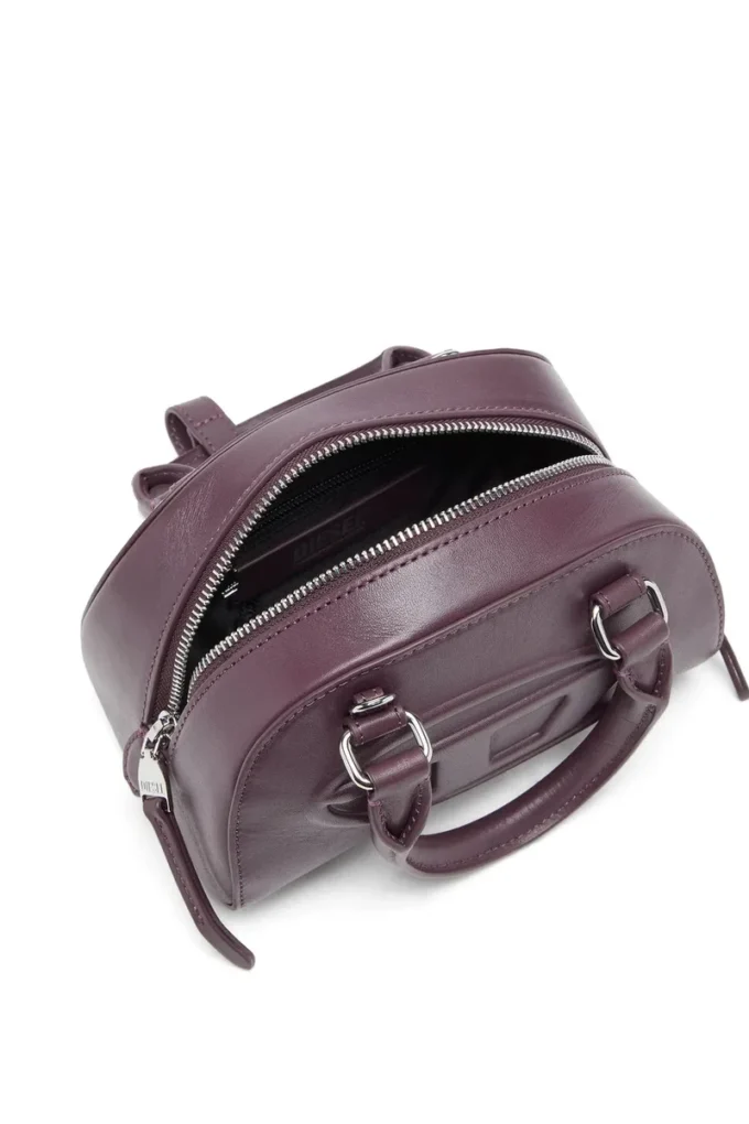 1dr dome crossbody 1DR Dome-Mini bowling bag in burgundy leather 1dr dome crossbody 1DR Dome-Mini bowling bag in burgundy leather