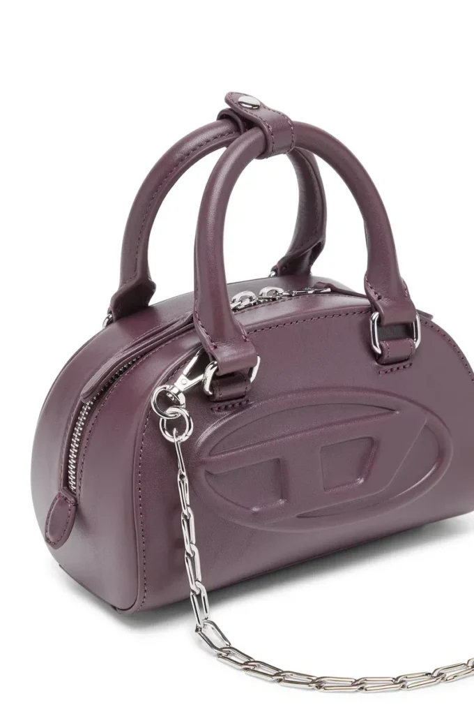 1dr dome crossbody 1DR Dome-Mini bowling bag in burgundy leather 1dr dome crossbody 1DR Dome-Mini bowling bag in burgundy leather