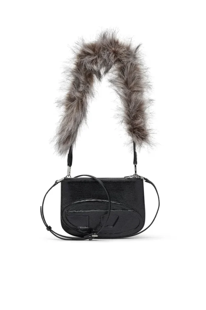 1dr twin 1DR Twin-Double-pouch shoulder bag in embossed leather 1dr twin 1DR Twin-Double-pouch shoulder bag in embossed leather