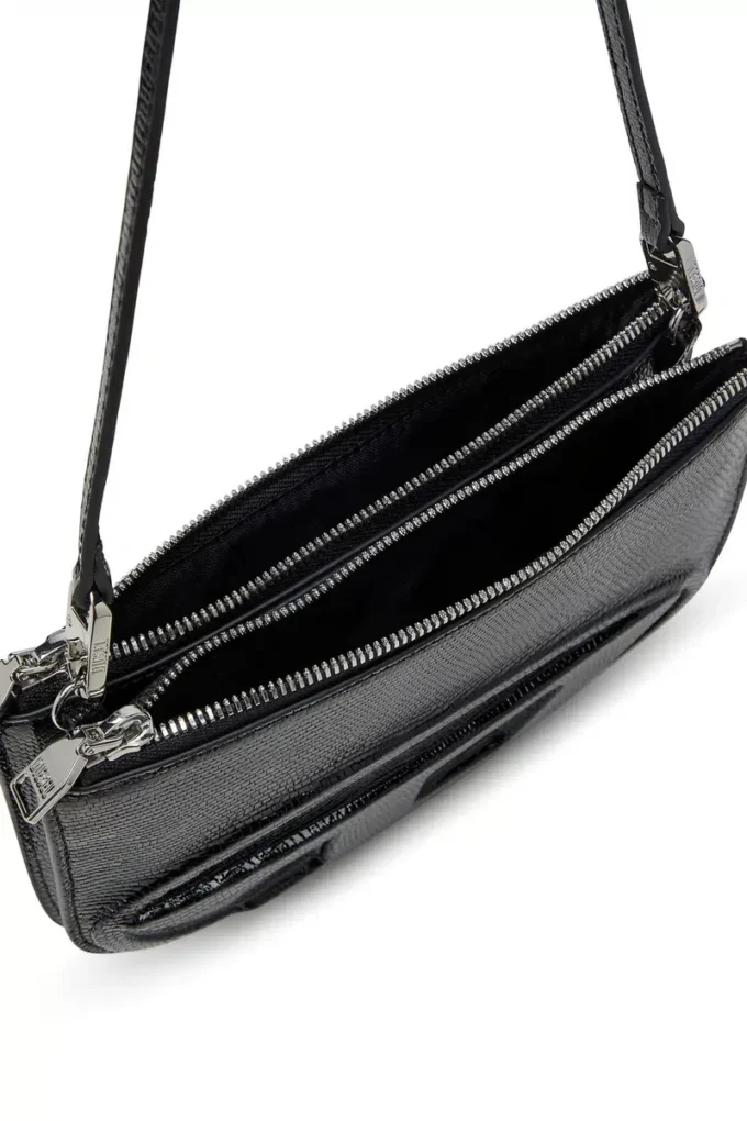 1dr twin 1DR Twin-Double-pouch shoulder bag in embossed leather 1dr twin 1DR Twin-Double-pouch shoulder bag in embossed leather