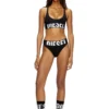allison-d-pop Microfibre sports bra with cut-off logo allison-d-pop Microfibre sports bra with cut-off logo