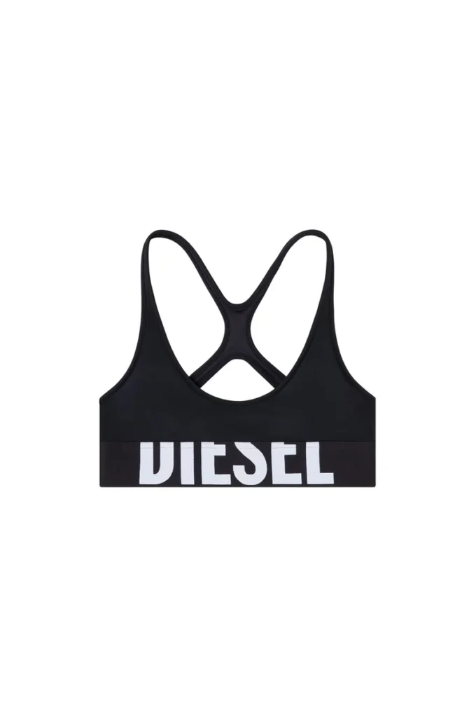 allison-d-pop Microfibre sports bra with cut-off logo allison-d-pop Microfibre sports bra with cut-off logo