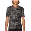 amtee-gael-wt28 Camo-jacquard T-shirt with cloudy print