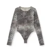 angelica-utlt Bodysuit with all-over animal print angelica-utlt Bodysuit with all-over animal print