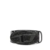 b-1dr 2.0 full rocks 4cm leather belt with rhinestone Oval D buckle