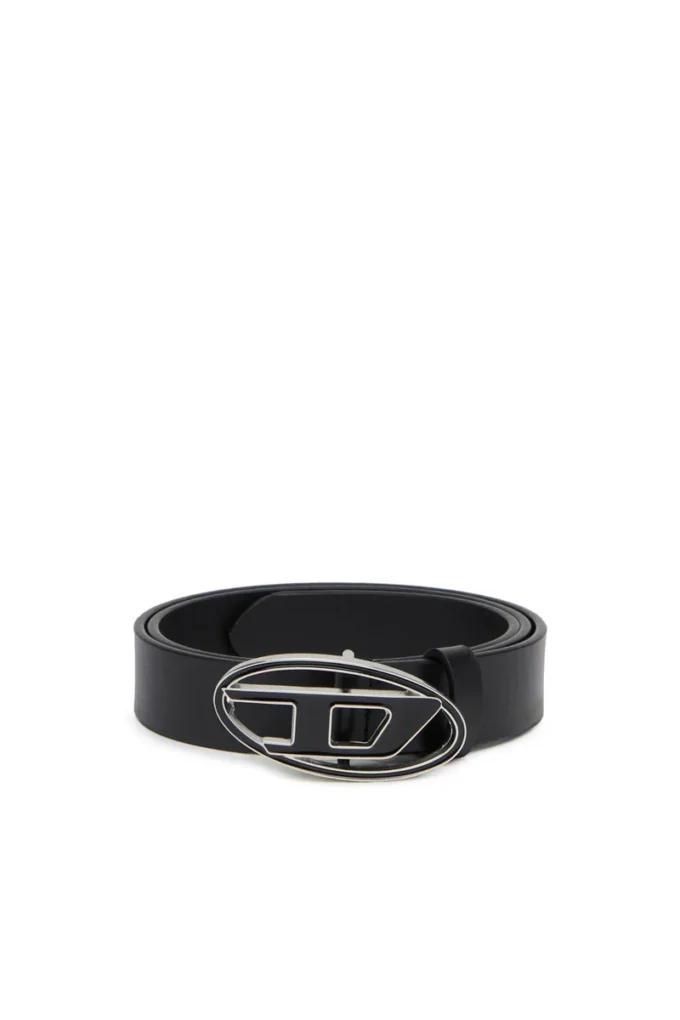 b-1dr 25 2.4cm leather belt with enamelled buckle