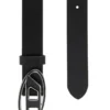 b-1dr 25 2.4cm leather belt with enamelled buckle