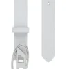 b-1dr 25 2.4cm leather belt with enamelled buckle