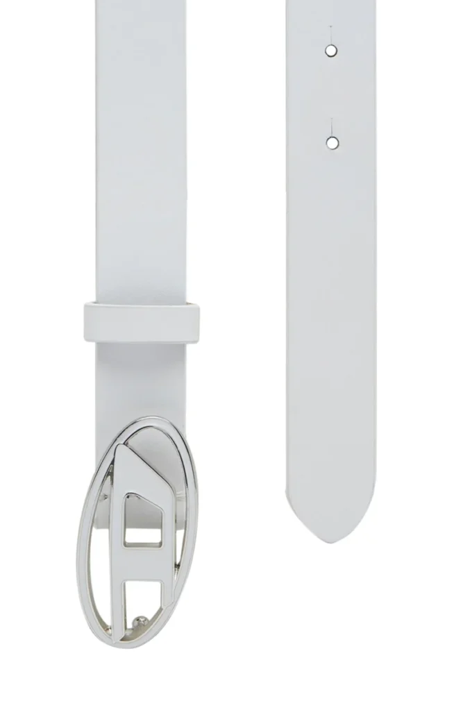 b-1dr 25 2.4cm leather belt with enamelled buckle