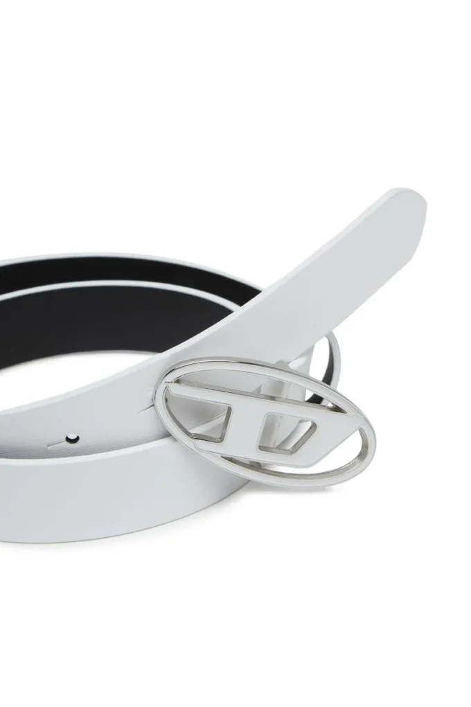 b-1dr 25 2.4cm leather belt with enamelled buckle