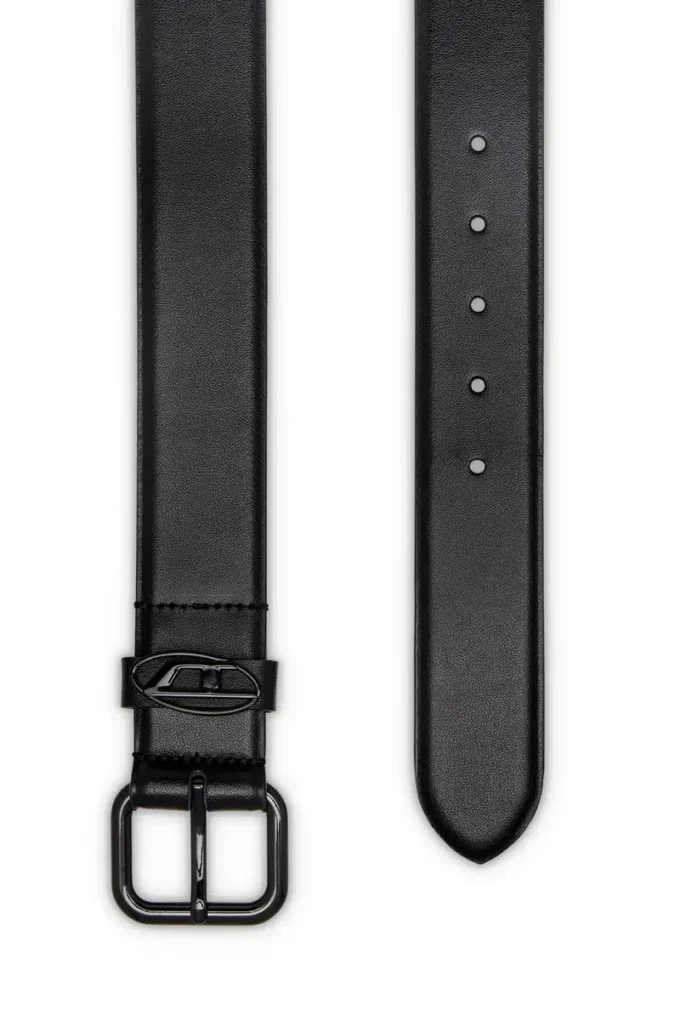b-1dr oval d loop 3.9cm logo-plaque embellished leather belt b-1dr oval d loop 3.9cm logo-plaque embellished leather belt