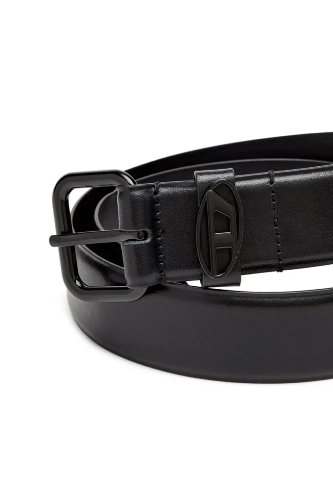 b-1dr oval d loop 3.9cm logo-plaque embellished leather belt b-1dr oval d loop 3.9cm logo-plaque embellished leather belt