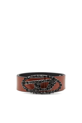 b-1dr w-crown 4 cm pull-up leather belt with jewel buckle b-1dr w-crown 4 cm pull-up leather belt with jewel buckle