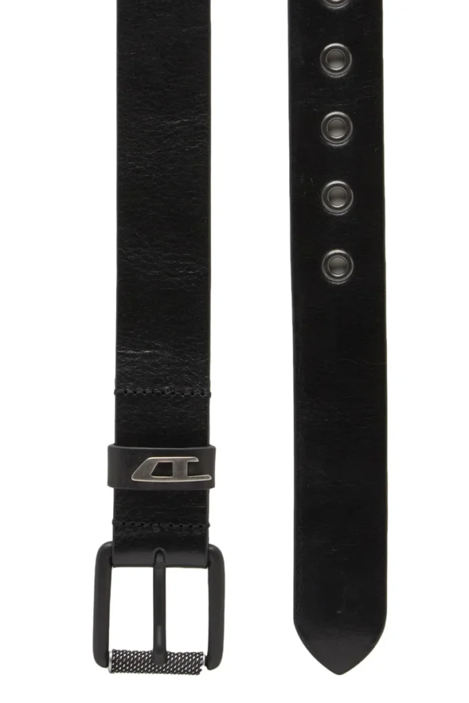 b-dave ii 3.5cm shiny leather belt with logo loop