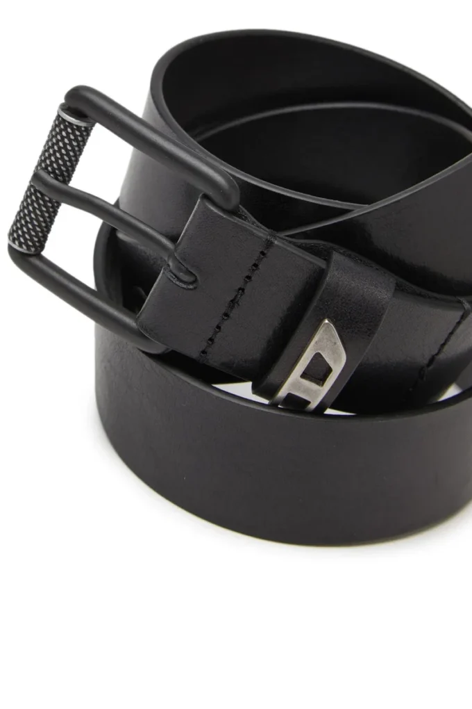 b-dave ii 3.5cm shiny leather belt with logo loop