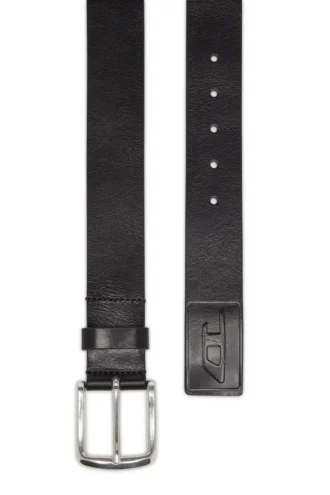 b-flag-d embossed 4 cm leather belt with engraved logo