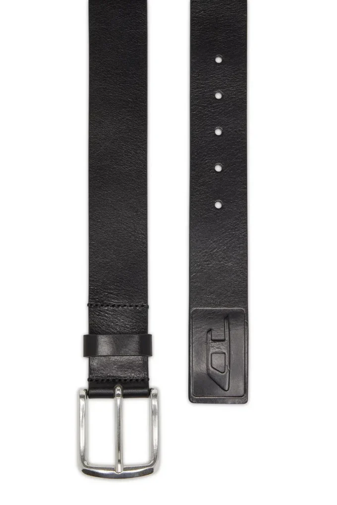 b-flag-d embossed 4 cm leather belt with engraved logo b-flag-d embossed 4 cm leather belt with engraved logo