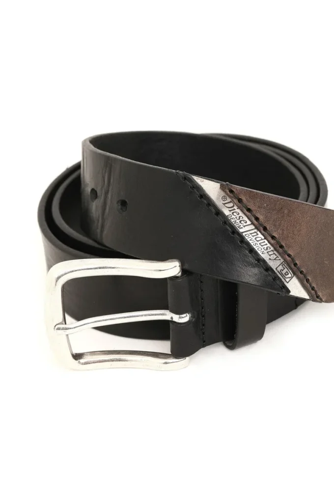b-line Treated leather belt with diesel logo b-line Treated leather belt with diesel logo