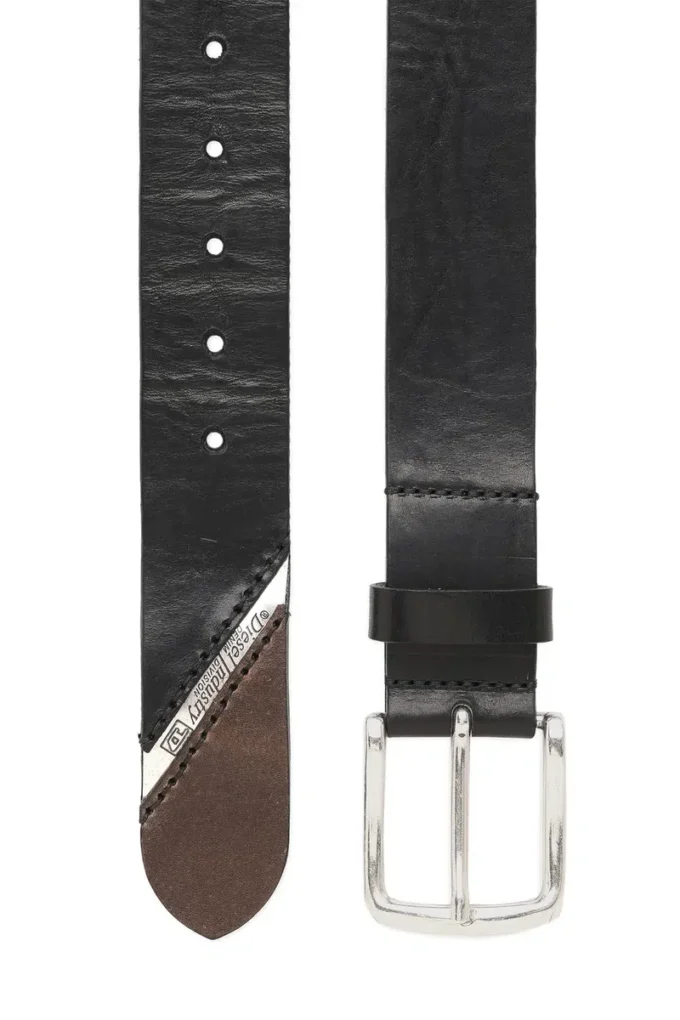 b-line Treated leather belt with diesel logo b-line Treated leather belt with diesel logo