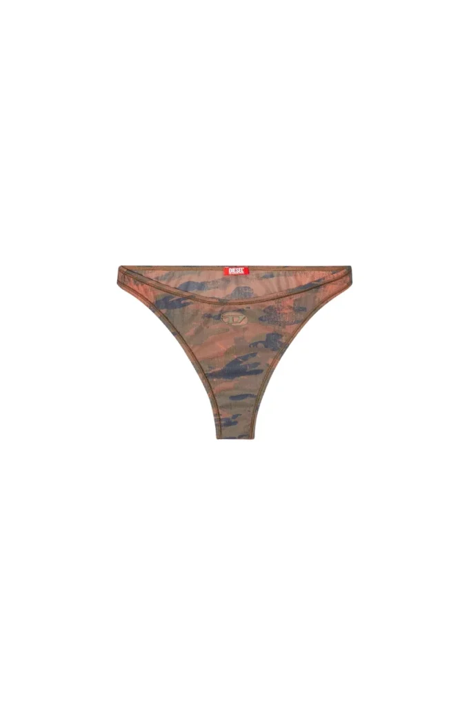 bunchy-utlt Camo bikini bottoms with cut-out logo bunchy-utlt Camo bikini bottoms with cut-out logo