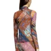 c-amelia Stretch-viscose shirt with Heraldic print