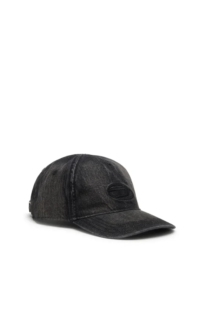 c-enic Denim cap with frayed details and embroidered logo c-enic Denim cap with frayed details and embroidered logo