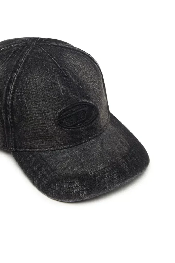 c-enic Denim cap with frayed details and embroidered logo c-enic Denim cap with frayed details and embroidered logo