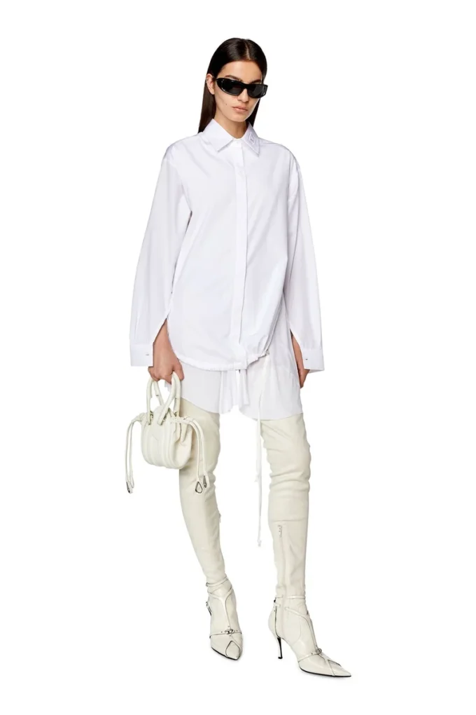 c-entel Shirt dress with flouncy trim c-entel Shirt dress with flouncy trim