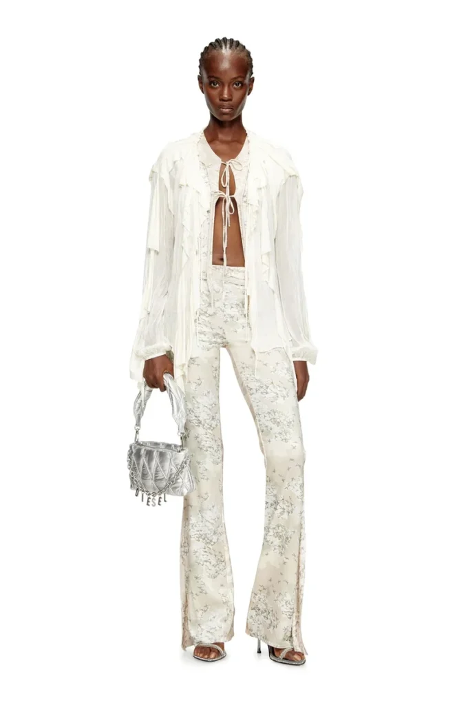 c-lassy Flounce blouse in crinkled muslin c-lassy Flounce blouse in crinkled muslin
