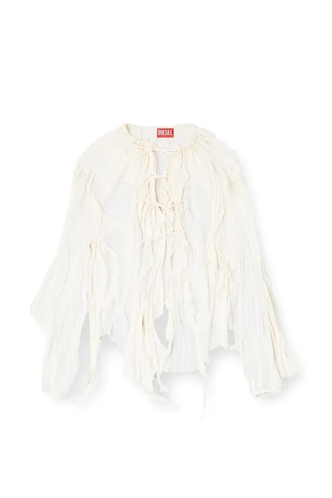 c-lassy Flounce blouse in crinkled muslin c-lassy Flounce blouse in crinkled muslin