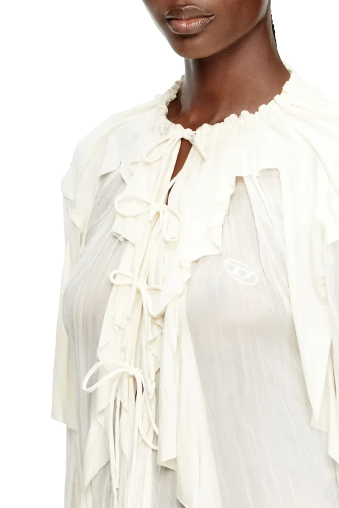 c-lassy Flounce blouse in crinkled muslin c-lassy Flounce blouse in crinkled muslin