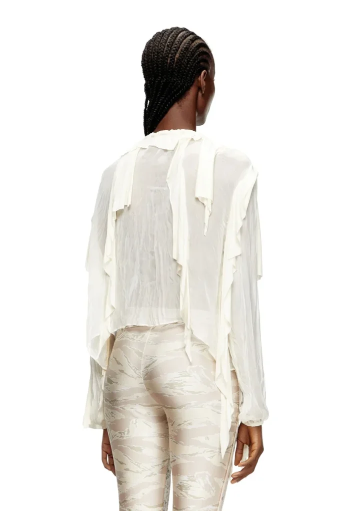 c-lassy Flounce blouse in crinkled muslin c-lassy Flounce blouse in crinkled muslin