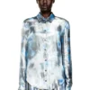 c-ronor-s2 Metallic shirt with blurred roses print