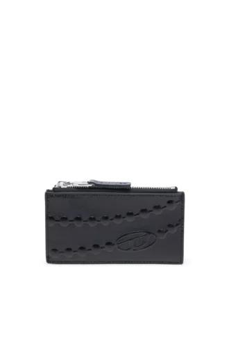 card holder iii Leather card holder with embossed chain motif