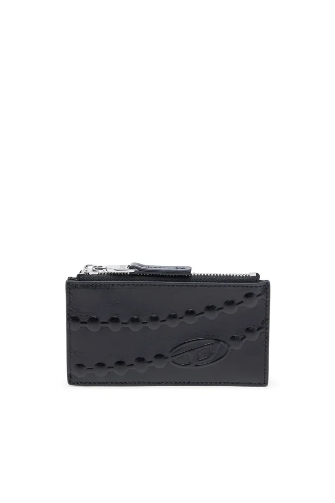 card holder iii Leather card holder with embossed chain motif card holder iii Leather card holder with embossed chain motif