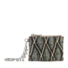 card holder with chain Card holder in argyle quilted denim card holder with chain Card holder in argyle quilted denim
