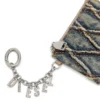 card holder with chain Card holder in argyle quilted denim card holder with chain Card holder in argyle quilted denim