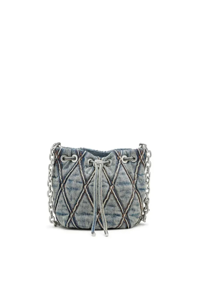 charm-d bucket s Charm-D S-Mini bucket bag in argyle quilted denim charm-d bucket s Charm-D S-Mini bucket bag in argyle quilted denim