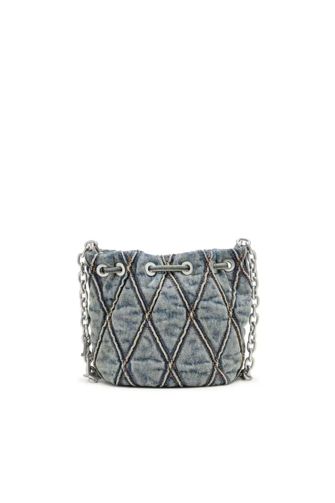 charm-d bucket s Charm-D S-Mini bucket bag in argyle quilted denim charm-d bucket s Charm-D S-Mini bucket bag in argyle quilted denim