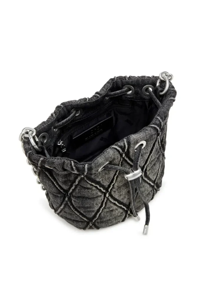 charm-d bucket s Charm-D S-Mini bucket bag in treated quilted denim charm-d bucket s Charm-D S-Mini bucket bag in treated quilted denim