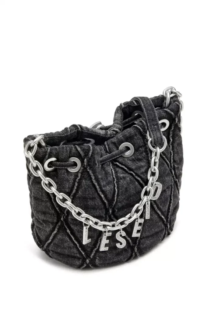 charm-d bucket s Charm-D S-Mini bucket bag in treated quilted denim charm-d bucket s Charm-D S-Mini bucket bag in treated quilted denim