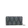 charm-d continental zip l Zip wallet in Argyle quilted denim charm-d continental zip l Zip wallet in Argyle quilted denim