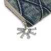 charm-d continental zip l Zip wallet in Argyle quilted denim charm-d continental zip l Zip wallet in Argyle quilted denim