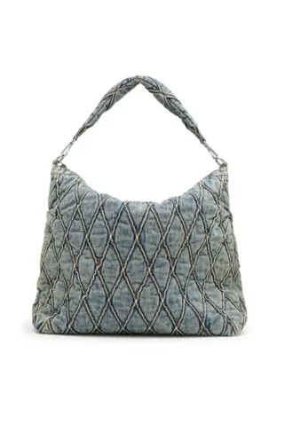 charm-d hobo Charm-D-Large hobo in argyle quilted denim