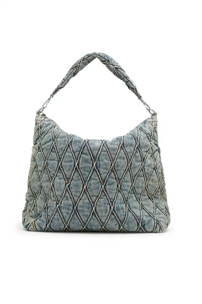 charm-d hobo Charm-D-Large hobo in argyle quilted denim charm-d hobo Charm-D-Large hobo in argyle quilted denim