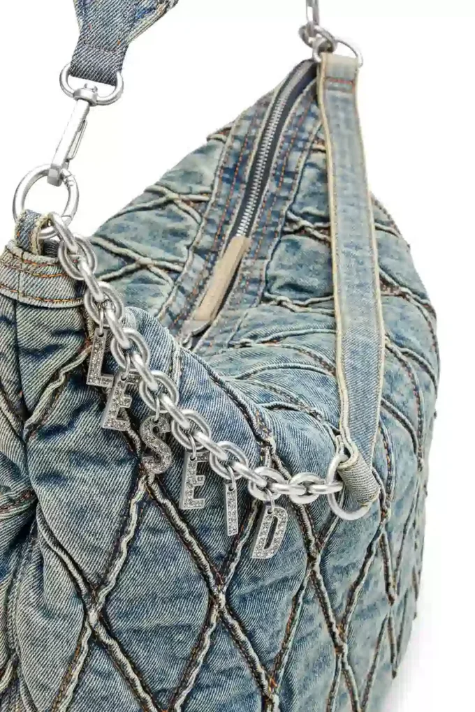 charm-d hobo Charm-D-Large hobo in argyle quilted denim charm-d hobo Charm-D-Large hobo in argyle quilted denim