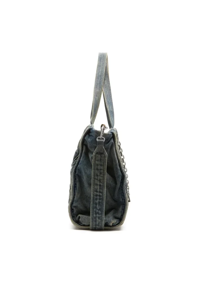charm-d shopper Charm-D-Tote bag in Argyle quilted denim charm-d shopper Charm-D-Tote bag in Argyle quilted denim