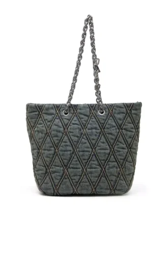charm-d shopper m Charm-D-Tote bag in quilted denim